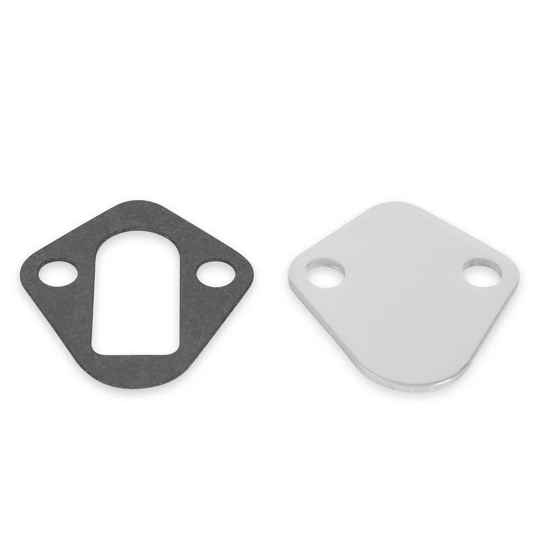 1516 – MR GASKET Fuel Pump Block Off Plate, Silver With Gasket - view 2